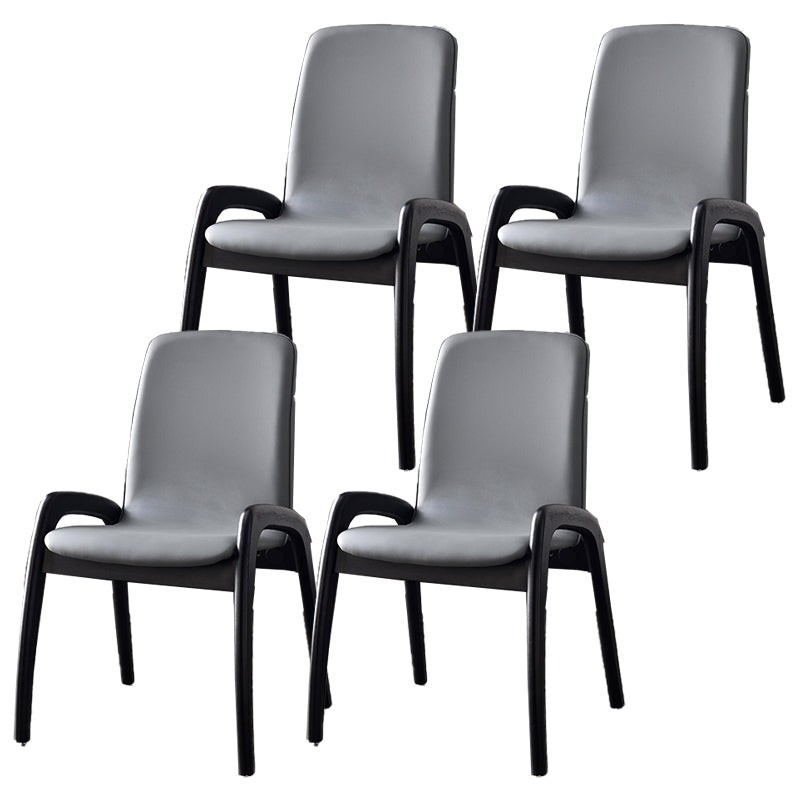 Modern Style Arm Chair Black Wood Legs Side Chair with Upholstered for Dining Room Grey 4 Piece Set Clearhalo 'Dining Chairs' 'Dining Tables & Seating' 'dining_chair' 'furn' 'furn_dining_chair' 'Furniture' 'furniture_dining_chair' 'Kitchen & Dining Furniture' 4863783