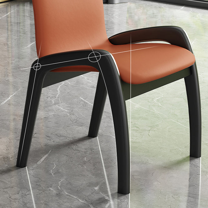 Modern Style Arm Chair Black Wood Legs Side Chair with Upholstered for Dining Room Clearhalo 'Dining Chairs' 'Dining Tables & Seating' 'dining_chair' 'furn' 'furn_dining_chair' 'Furniture' 'furniture_dining_chair' 'Kitchen & Dining Furniture' 4863788