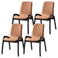 Modern Style Arm Chair Black Wood Legs Side Chair with Upholstered for Dining Room Khaki 4 Piece Set Clearhalo 'Dining Chairs' 'Dining Tables & Seating' 'dining_chair' 'furn' 'furn_dining_chair' 'Furniture' 'furniture_dining_chair' 'Kitchen & Dining Furniture' 4863789