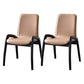 Modern Style Arm Chair Black Wood Legs Side Chair with Upholstered for Dining Room Camel 2 Piece Set Clearhalo 'Dining Chairs' 'Dining Tables & Seating' 'dining_chair' 'furn' 'furn_dining_chair' 'Furniture' 'furniture_dining_chair' 'Kitchen & Dining Furniture' 4863792
