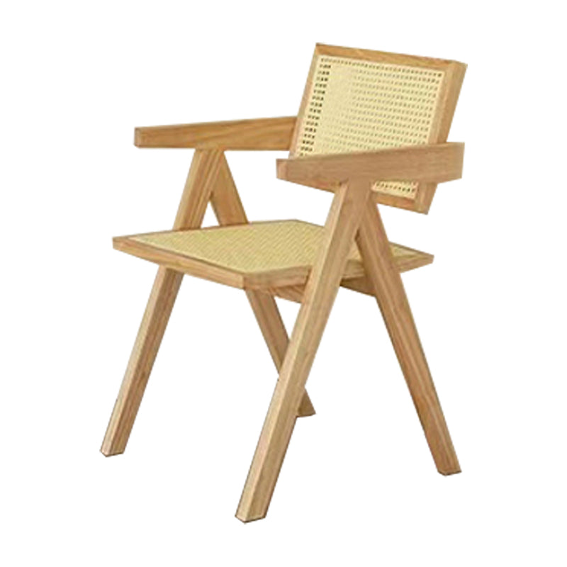 Nordic Style Arm Chair Wood Open Back Dining Side Chair for Dining Room Wood 1 Piece Clearhalo 'Dining Chairs' 'Dining Tables & Seating' 'dining_chair' 'furn' 'furn_dining_chair' 'Furniture' 'furniture_dining_chair' 'Kitchen & Dining Furniture' 4863798