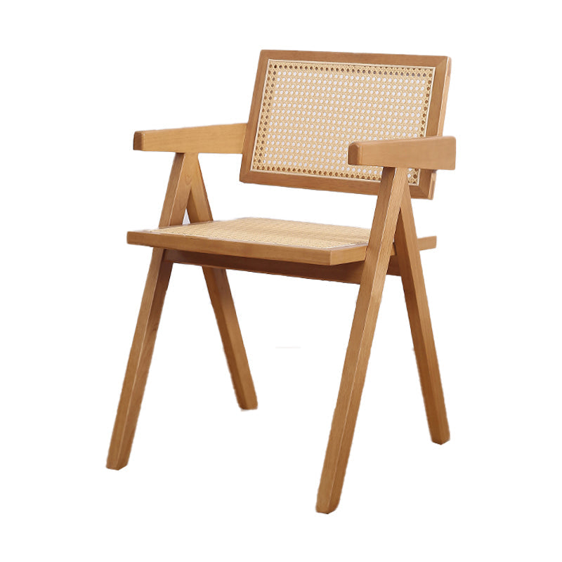 Nordic Style Arm Chair Wood Open Back Dining Side Chair for Dining Room Cherry Wood 1 Piece Clearhalo 'Dining Chairs' 'Dining Tables & Seating' 'dining_chair' 'furn' 'furn_dining_chair' 'Furniture' 'furniture_dining_chair' 'Kitchen & Dining Furniture' 4863803