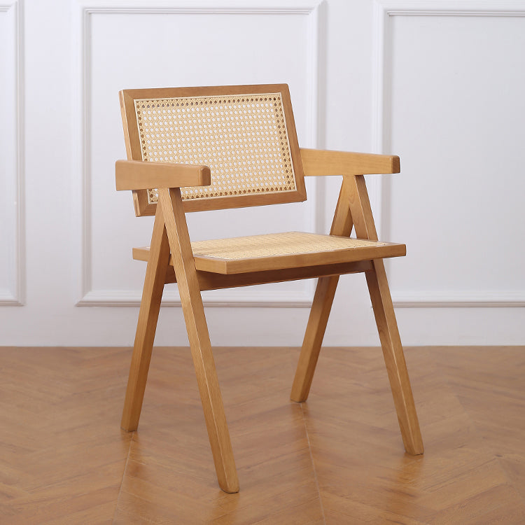 Nordic Style Arm Chair Wood Open Back Dining Side Chair for Dining Room Clearhalo 'Dining Chairs' 'Dining Tables & Seating' 'dining_chair' 'furn' 'furn_dining_chair' 'Furniture' 'furniture_dining_chair' 'Kitchen & Dining Furniture' 4863804