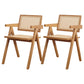 Nordic Style Arm Chair Wood Open Back Dining Side Chair for Dining Room Cherry Wood 2 Piece Set Clearhalo 'Dining Chairs' 'Dining Tables & Seating' 'dining_chair' 'furn' 'furn_dining_chair' 'Furniture' 'furniture_dining_chair' 'Kitchen & Dining Furniture' 4863806