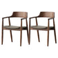 Nordic Style Arm Chair Wood Open Back Dining Side Chair with Upholstered Green Grey 2 Piece Set Walnut Clearhalo 'Dining Chairs' 'Dining Tables & Seating' 'dining_chair' 'furn' 'furn_dining_chair' 'Furniture' 'furniture_dining_chair' 'Kitchen & Dining Furniture' 4863824