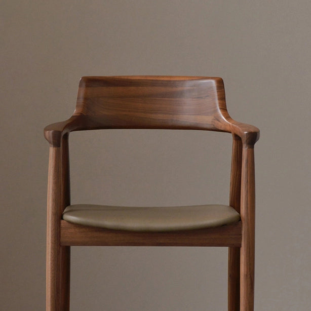 Nordic Style Arm Chair Wood Open Back Dining Side Chair with Upholstered Clearhalo 'Dining Chairs' 'Dining Tables & Seating' 'dining_chair' 'furn' 'furn_dining_chair' 'Furniture' 'furniture_dining_chair' 'Kitchen & Dining Furniture' 4863834