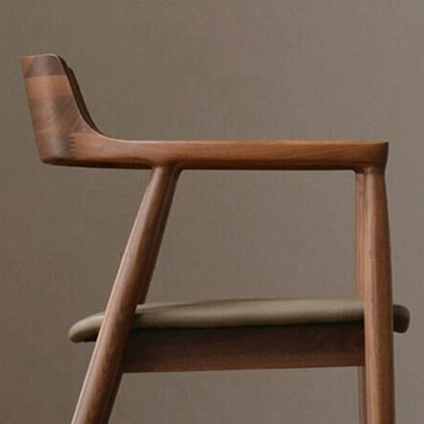 Nordic Style Arm Chair Wood Open Back Dining Side Chair with Upholstered Clearhalo 'Dining Chairs' 'Dining Tables & Seating' 'dining_chair' 'furn' 'furn_dining_chair' 'Furniture' 'furniture_dining_chair' 'Kitchen & Dining Furniture' 4863835