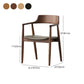 Nordic Style Arm Chair Wood Open Back Dining Side Chair with Upholstered Clearhalo 'Dining Chairs' 'Dining Tables & Seating' 'dining_chair' 'furn' 'furn_dining_chair' 'Furniture' 'furniture_dining_chair' 'Kitchen & Dining Furniture' 4863847