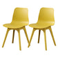 Contemporary Plastic Patio Dining Side Chair Solid Back Dining Side Chair Yellow 2 Piece Set Clearhalo 'Dining Chairs' 'Dining Tables & Seating' 'dining_chair' 'furn' 'furn_dining_chair' 'Furniture' 'furniture_dining_chair' 'Kitchen & Dining Furniture' 4863849