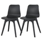 Contemporary Plastic Patio Dining Side Chair Solid Back Dining Side Chair Black 2 Piece Set Clearhalo 'Dining Chairs' 'Dining Tables & Seating' 'dining_chair' 'furn' 'furn_dining_chair' 'Furniture' 'furniture_dining_chair' 'Kitchen & Dining Furniture' 4863860