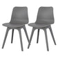 Contemporary Plastic Patio Dining Side Chair Solid Back Dining Side Chair Grey 2 Piece Set Clearhalo 'Dining Chairs' 'Dining Tables & Seating' 'dining_chair' 'furn' 'furn_dining_chair' 'Furniture' 'furniture_dining_chair' 'Kitchen & Dining Furniture' 4863866