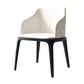 Nordic Style Arm Chair Wood and Faux Leather Chair for Dining Room Off-White 1 Piece Clearhalo 'Dining Chairs' 'Dining Tables & Seating' 'dining_chair' 'furn' 'furn_dining_chair' 'Furniture' 'furniture_dining_chair' 'Kitchen & Dining Furniture' 4863872