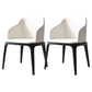 Nordic Style Arm Chair Wood and Faux Leather Chair for Dining Room Off-White 2 Piece Set Clearhalo 'Dining Chairs' 'Dining Tables & Seating' 'dining_chair' 'furn' 'furn_dining_chair' 'Furniture' 'furniture_dining_chair' 'Kitchen & Dining Furniture' 4863875