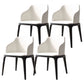 Nordic Style Arm Chair Wood and Faux Leather Chair for Dining Room Off-White 4 Piece Set Clearhalo 'Dining Chairs' 'Dining Tables & Seating' 'dining_chair' 'furn' 'furn_dining_chair' 'Furniture' 'furniture_dining_chair' 'Kitchen & Dining Furniture' 4863877