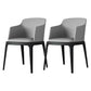 Nordic Style Arm Chair Wood and Faux Leather Chair for Dining Room Grey 2 Piece Set Clearhalo 'Dining Chairs' 'Dining Tables & Seating' 'dining_chair' 'furn' 'furn_dining_chair' 'Furniture' 'furniture_dining_chair' 'Kitchen & Dining Furniture' 4863880