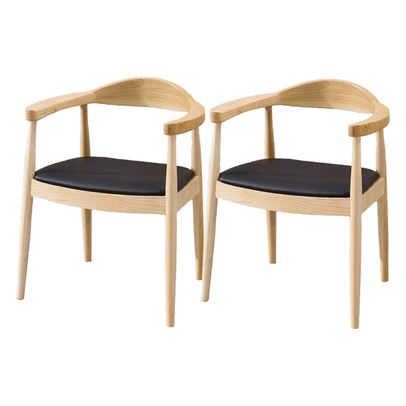 Nordic Style Arm Chair Wood Open Back Dining Side Chair for Restaurant Wood 2 Piece Set Clearhalo 'Dining Chairs' 'Dining Tables & Seating' 'dining_chair' 'furn' 'furn_dining_chair' 'Furniture' 'furniture_dining_chair' 'Kitchen & Dining Furniture' 4863906