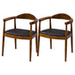 Nordic Style Arm Chair Wood Open Back Dining Side Chair for Restaurant Dark Wood 2 Piece Set Clearhalo 'Dining Chairs' 'Dining Tables & Seating' 'dining_chair' 'furn' 'furn_dining_chair' 'Furniture' 'furniture_dining_chair' 'Kitchen & Dining Furniture' 4863911