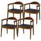 Nordic Style Arm Chair Wood Open Back Dining Side Chair for Restaurant Dark Wood 4 Piece Set Clearhalo 'Dining Chairs' 'Dining Tables & Seating' 'dining_chair' 'furn' 'furn_dining_chair' 'Furniture' 'furniture_dining_chair' 'Kitchen & Dining Furniture' 4863914