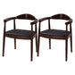 Nordic Style Arm Chair Wood Open Back Dining Side Chair for Restaurant Walnut 2 Piece Set Clearhalo 'Dining Chairs' 'Dining Tables & Seating' 'dining_chair' 'furn' 'furn_dining_chair' 'Furniture' 'furniture_dining_chair' 'Kitchen & Dining Furniture' 4863917