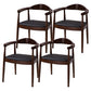 Nordic Style Arm Chair Wood Open Back Dining Side Chair for Restaurant Walnut 4 Piece Set Clearhalo 'Dining Chairs' 'Dining Tables & Seating' 'dining_chair' 'furn' 'furn_dining_chair' 'Furniture' 'furniture_dining_chair' 'Kitchen & Dining Furniture' 4863919