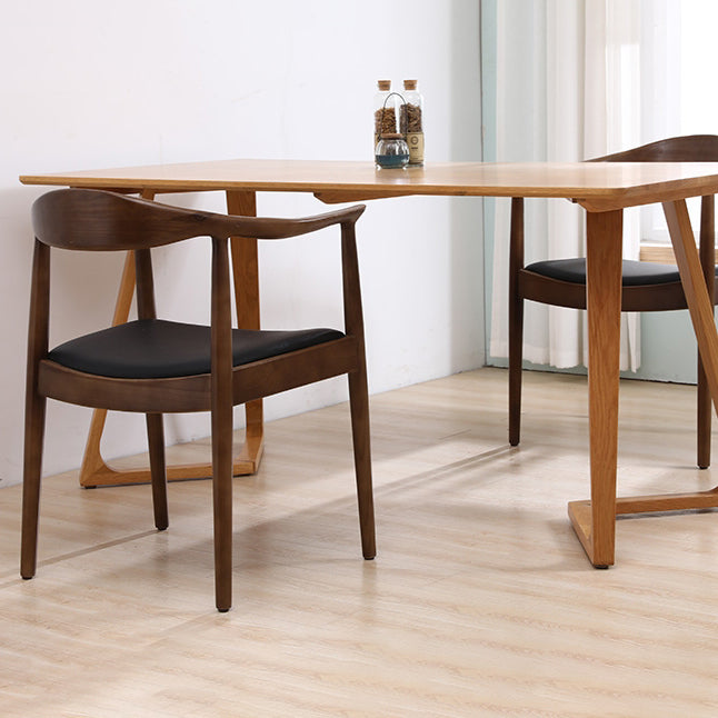 Nordic Style Arm Chair Wood Open Back Dining Side Chair for Restaurant Clearhalo 'Dining Chairs' 'Dining Tables & Seating' 'dining_chair' 'furn' 'furn_dining_chair' 'Furniture' 'furniture_dining_chair' 'Kitchen & Dining Furniture' 4863920