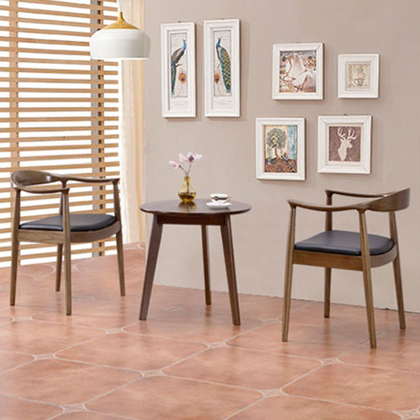 Nordic Style Arm Chair Wood Open Back Dining Side Chair for Restaurant Clearhalo 'Dining Chairs' 'Dining Tables & Seating' 'dining_chair' 'furn' 'furn_dining_chair' 'Furniture' 'furniture_dining_chair' 'Kitchen & Dining Furniture' 4863923