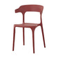 Contemporary Plastic Patio Dining Side Chair Open Back Stacking Side Chair Red 1 Piece Clearhalo 'Dining Chairs' 'Dining Tables & Seating' 'dining_chair' 'furn' 'furn_dining_chair' 'Furniture' 'furniture_dining_chair' 'Kitchen & Dining Furniture' 4863950