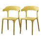 Contemporary Plastic Patio Dining Side Chair Open Back Stacking Side Chair Ginger 2 Piece Set Clearhalo 'Dining Chairs' 'Dining Tables & Seating' 'dining_chair' 'furn' 'furn_dining_chair' 'Furniture' 'furniture_dining_chair' 'Kitchen & Dining Furniture' 4863957