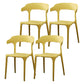 Contemporary Plastic Patio Dining Side Chair Open Back Stacking Side Chair Ginger 4 Piece Set Clearhalo 'Dining Chairs' 'Dining Tables & Seating' 'dining_chair' 'furn' 'furn_dining_chair' 'Furniture' 'furniture_dining_chair' 'Kitchen & Dining Furniture' 4863958