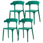 Contemporary Plastic Patio Dining Side Chair Open Back Stacking Side Chair Green 4 Piece Set Clearhalo 'Dining Chairs' 'Dining Tables & Seating' 'dining_chair' 'furn' 'furn_dining_chair' 'Furniture' 'furniture_dining_chair' 'Kitchen & Dining Furniture' 4863979