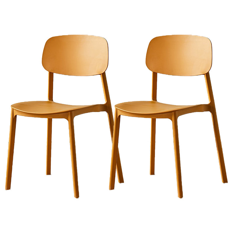 Scandinavian Plastic Patio Dining Side Chair Open Back Stacking Side Chair Ginger 2 Piece Set Clearhalo 'Dining Chairs' 'Dining Tables & Seating' 'dining_chair' 'furn' 'furn_dining_chair' 'Furniture' 'furniture_dining_chair' 'Kitchen & Dining Furniture' 4863982