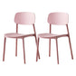 Scandinavian Plastic Patio Dining Side Chair Open Back Stacking Side Chair Pink 2 Piece Set Clearhalo 'Dining Chairs' 'Dining Tables & Seating' 'dining_chair' 'furn' 'furn_dining_chair' 'Furniture' 'furniture_dining_chair' 'Kitchen & Dining Furniture' 4863988