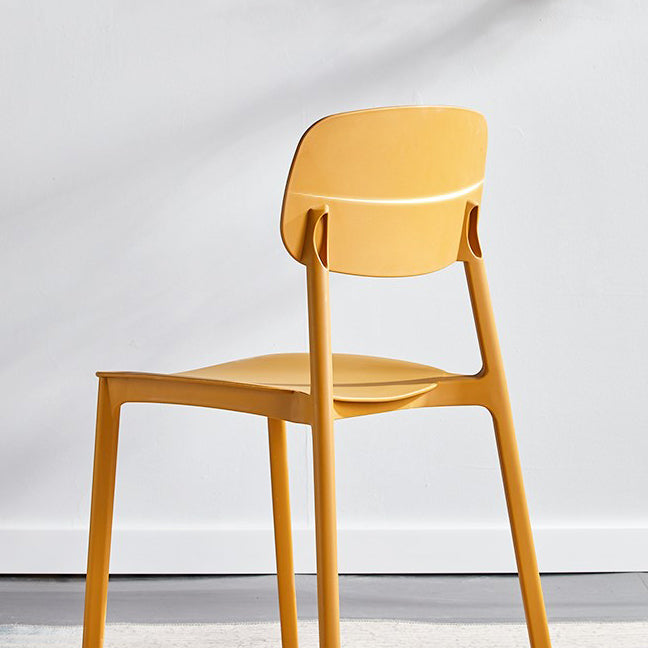 Scandinavian Plastic Patio Dining Side Chair Open Back Stacking Side Chair Clearhalo 'Dining Chairs' 'Dining Tables & Seating' 'dining_chair' 'furn' 'furn_dining_chair' 'Furniture' 'furniture_dining_chair' 'Kitchen & Dining Furniture' 4863997
