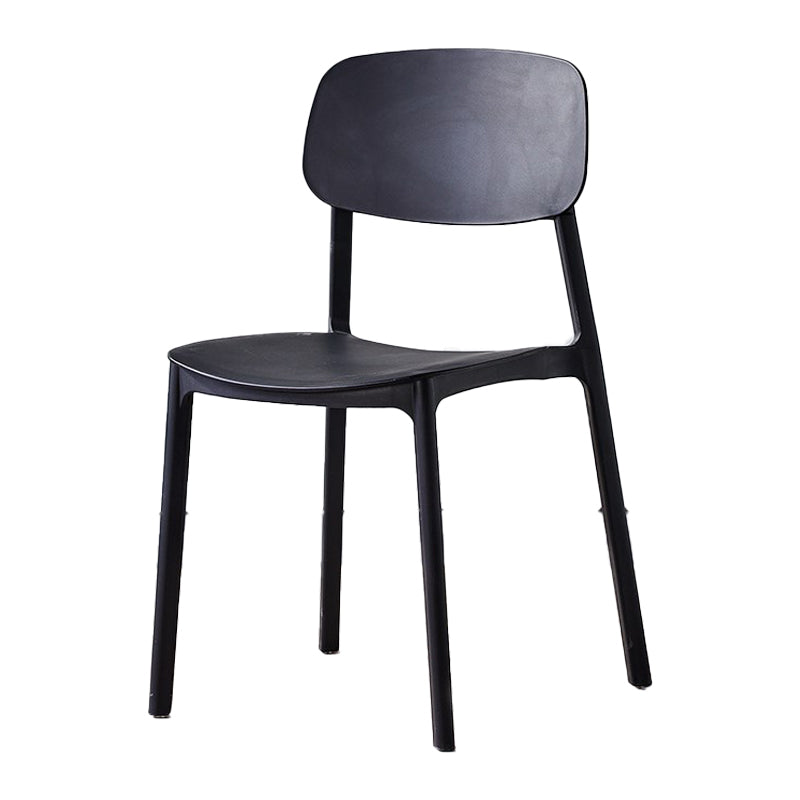 Scandinavian Plastic Patio Dining Side Chair Open Back Stacking Side Chair Black 1 Piece Clearhalo 'Dining Chairs' 'Dining Tables & Seating' 'dining_chair' 'furn' 'furn_dining_chair' 'Furniture' 'furniture_dining_chair' 'Kitchen & Dining Furniture' 4863998