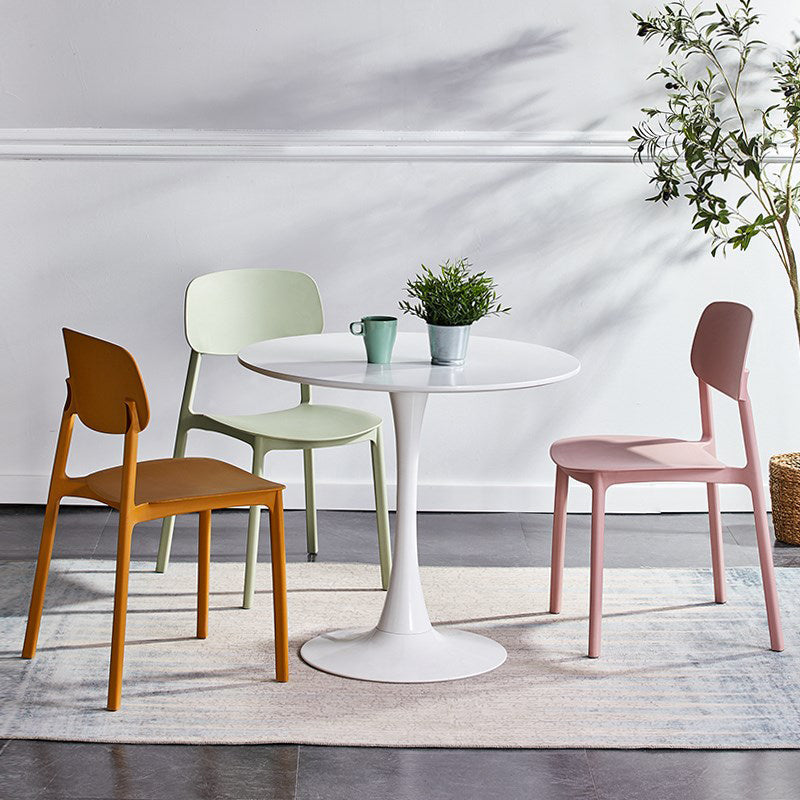 Scandinavian Plastic Patio Dining Side Chair Open Back Stacking Side Chair Clearhalo 'Dining Chairs' 'Dining Tables & Seating' 'dining_chair' 'furn' 'furn_dining_chair' 'Furniture' 'furniture_dining_chair' 'Kitchen & Dining Furniture' 4864002