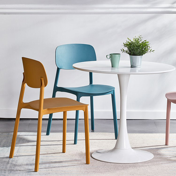 Scandinavian Plastic Patio Dining Side Chair Open Back Stacking Side Chair Clearhalo 'Dining Chairs' 'Dining Tables & Seating' 'dining_chair' 'furn' 'furn_dining_chair' 'Furniture' 'furniture_dining_chair' 'Kitchen & Dining Furniture' 4864003