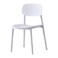 Scandinavian Plastic Patio Dining Side Chair Open Back Stacking Side Chair White 1 Piece Clearhalo 'Dining Chairs' 'Dining Tables & Seating' 'dining_chair' 'furn' 'furn_dining_chair' 'Furniture' 'furniture_dining_chair' 'Kitchen & Dining Furniture' 4864004