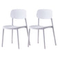 Scandinavian Plastic Patio Dining Side Chair Open Back Stacking Side Chair White 2 Piece Set Clearhalo 'Dining Chairs' 'Dining Tables & Seating' 'dining_chair' 'furn' 'furn_dining_chair' 'Furniture' 'furniture_dining_chair' 'Kitchen & Dining Furniture' 4864006