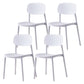 Scandinavian Plastic Patio Dining Side Chair Open Back Stacking Side Chair White 4 Piece Set Clearhalo 'Dining Chairs' 'Dining Tables & Seating' 'dining_chair' 'furn' 'furn_dining_chair' 'Furniture' 'furniture_dining_chair' 'Kitchen & Dining Furniture' 4864007