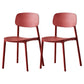 Scandinavian Plastic Patio Dining Side Chair Open Back Stacking Side Chair Red 2 Piece Set Clearhalo 'Dining Chairs' 'Dining Tables & Seating' 'dining_chair' 'furn' 'furn_dining_chair' 'Furniture' 'furniture_dining_chair' 'Kitchen & Dining Furniture' 4864012