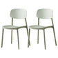 Scandinavian Plastic Patio Dining Side Chair Open Back Stacking Side Chair Light Green 2 Piece Set Clearhalo 'Dining Chairs' 'Dining Tables & Seating' 'dining_chair' 'furn' 'furn_dining_chair' 'Furniture' 'furniture_dining_chair' 'Kitchen & Dining Furniture' 4864021