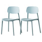 Scandinavian Plastic Patio Dining Side Chair Open Back Stacking Side Chair Sky Blue 2 Piece Set Clearhalo 'Dining Chairs' 'Dining Tables & Seating' 'dining_chair' 'furn' 'furn_dining_chair' 'Furniture' 'furniture_dining_chair' 'Kitchen & Dining Furniture' 4864024