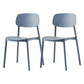 Scandinavian Plastic Patio Dining Side Chair Open Back Stacking Side Chair Gray-Blue 2 Piece Set Clearhalo 'Dining Chairs' 'Dining Tables & Seating' 'dining_chair' 'furn' 'furn_dining_chair' 'Furniture' 'furniture_dining_chair' 'Kitchen & Dining Furniture' 4864027