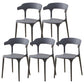 Contemporary Plastic Home Dining Side Chair Open Back Stacking Side Chair Dark Gray 5 Piece Set Clearhalo 'Dining Chairs' 'Dining Tables & Seating' 'dining_chair' 'furn' 'furn_dining_chair' 'Furniture' 'furniture_dining_chair' 'Kitchen & Dining Furniture' 4864040
