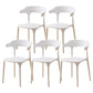 Contemporary Plastic Home Dining Side Chair Open Back Stacking Side Chair White 5 Piece Set Clearhalo 'Dining Chairs' 'Dining Tables & Seating' 'dining_chair' 'furn' 'furn_dining_chair' 'Furniture' 'furniture_dining_chair' 'Kitchen & Dining Furniture' 4864049