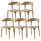 Contemporary Plastic Home Dining Side Chair Open Back Stacking Side Chair Beige 5 Piece Set Clearhalo 'Dining Chairs' 'Dining Tables & Seating' 'dining_chair' 'furn' 'furn_dining_chair' 'Furniture' 'furniture_dining_chair' 'Kitchen & Dining Furniture' 4864052