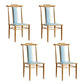 Traditional Style Dining Chair Armless Chairs with Wooden Legs for Kitchen Blue 4 Piece Set Clearhalo 'Dining Chairs' 'Dining Tables & Seating' 'dining_chair' 'furn' 'furn_dining_chair' 'Furniture' 'furniture_dining_chair' 'Kitchen & Dining Furniture' 4864080