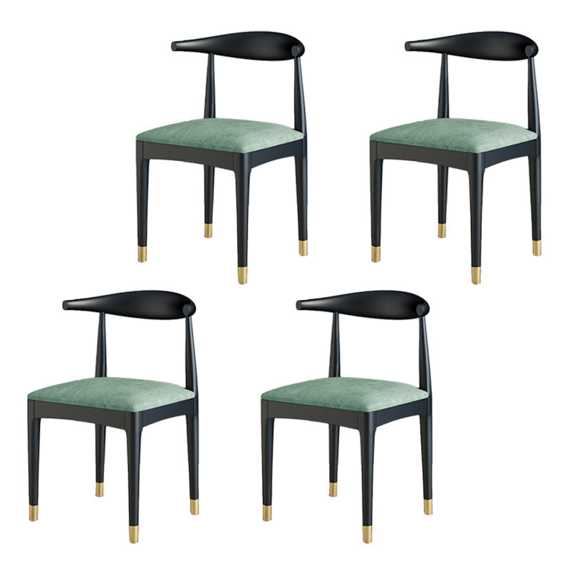 Industrial Style Open Back Side Chair Upholstered Side Chairs for Home Green 4 Piece Set Clearhalo 'Dining Chairs' 'Dining Tables & Seating' 'dining_chair' 'furn' 'furn_dining_chair' 'Furniture' 'furniture_dining_chair' 'Kitchen & Dining Furniture' 4864094
