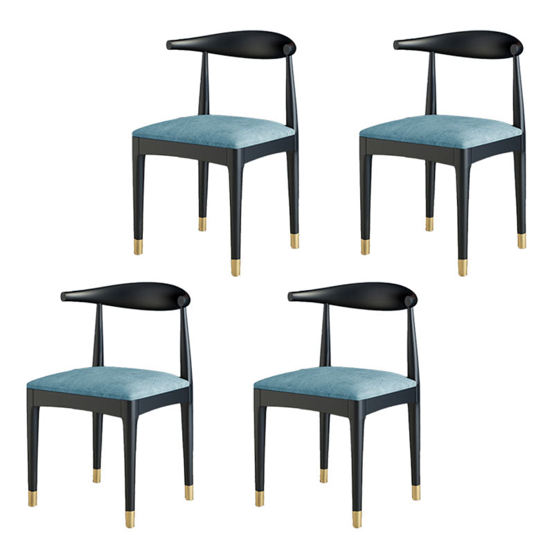 Industrial Style Open Back Side Chair Upholstered Side Chairs for Home Light Blue 4 Piece Set Clearhalo 'Dining Chairs' 'Dining Tables & Seating' 'dining_chair' 'furn' 'furn_dining_chair' 'Furniture' 'furniture_dining_chair' 'Kitchen & Dining Furniture' 4864095