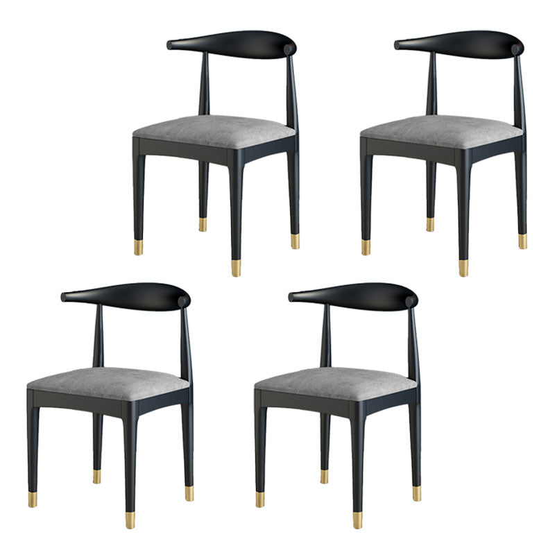 Industrial Style Open Back Side Chair Upholstered Side Chairs for Home Grey 4 Piece Set Clearhalo 'Dining Chairs' 'Dining Tables & Seating' 'dining_chair' 'furn' 'furn_dining_chair' 'Furniture' 'furniture_dining_chair' 'Kitchen & Dining Furniture' 4864097